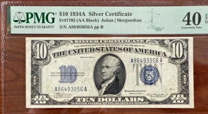 1934A 10h⌔z PMG XF 40 - Fr# 1702 - WA/[Q\[