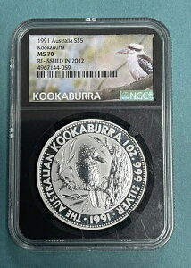 1991 I[XgA $5 Vo[CJZ~ 2012 NɍĔs NGC MS70