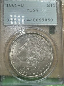 1885-O �����K����� 1�h�� PCGS MS 64 �I�[���h���g���[