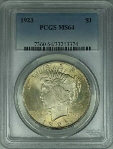 1923�N �V���o�[ �s�[�X�_���[ 1�h���R�C�� PCGS MS-64 ���C�g�g�[�� (12d)