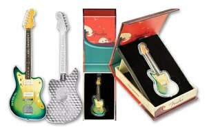 2024年 パンプ・スイス フェンダー ジャズマスター ギター型 1オンス リバースプルーフ銀貨