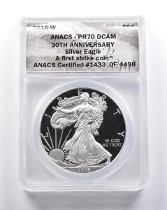 PR70 DCAM 2016-W �A�����J���V���o�[�C�[�O�� 30���N�L�O FS ANACS *3288