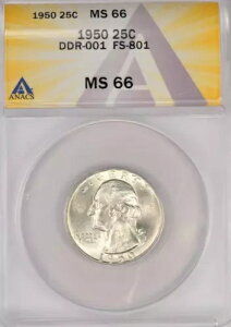 1950�N DDR FS-801 ���V���g�� �N�H�[�^�[ ANACS MS 66 �o���G�e�B�R�C�� 25�Z���g