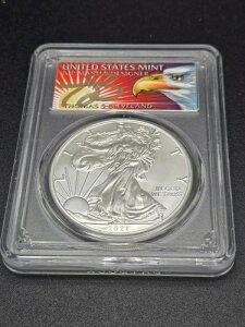 2021年 タイプ1 シルバーイーグル ファーストストライク 1/1000 トーマス・クリーブランド - PCGS MS70