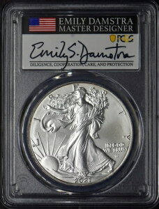 2021-(S) T2 �A�����J�� �V���o�[ �C�[�O�� PCGS MS70 FDOI EI Damstra �������� ?COINGIANTS?