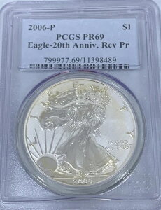 2006-P ���o�[�X�v���[�t �V���o�[�C�[�O�� PCGS PR69 *�� 5�_�ȏ�ő������� 489