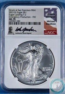 2021-S 1IX Vo[C[O NGC MS 70 FDI T-2 ً}Y & Gaudioso TC