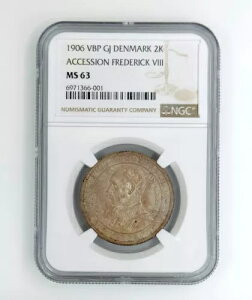 1906 VBP GJ f}[N 2 KRONER t[N8 NX`9̎ NGC MS-63