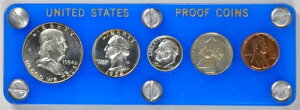 アメリカ造幣局 1954年 プルーフセット(大文字プラスチック製ホルダー入り)#4391