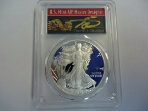 2019 S $1 プルーフ シルバー イーグル PCGS PR70DCAM FDOI トーマス クリーブランド アローズ 1日目