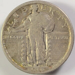 1918-D スタンディング リバティ クォーター XF+ トナー 魅力的