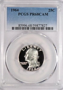 1964�N ���V���g�� �N�H�[�^�[ �v���[�t PCGS PR68CAM PF 68 �J���I �t���X�e�B �V���o�[ �R�C�� 25�Z���g