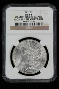 1887�N�����K���E�_���[ NGC MS-63 �I���C�T�E�_���[ �č������ȃo�b�O 30GP ���