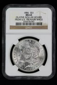 1886�N�����K���E�_���[ NGC MS-63 �I���C�T�E�_���[ �č������ȃo�b�O30GO����̕�