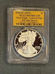 2016-W (2019) $1 �v���[�t �V���o�[ �C�[�O�� PCGS PR70DCAM-���^�[�G�b�W-WP �~���g�z�[�h