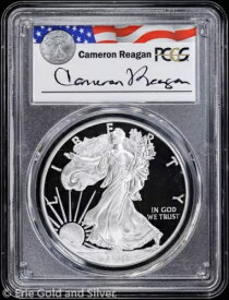 2016-W プルーフ $1 アメリカン シルバー イーグル PCGS PR 69 DCAM | レタードエッジ レーガン