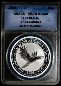 1996 $1 I[XgACJZ~ ANACS MS 70 DCAM |fB[v JI 1 IX .999 Vo[