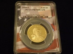 2008-S $1 �T�J�K�E�B�A �t���O ���x�� PCGS PR 70 DCAM