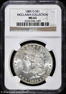 1885-O 1h K NGC MS 63 | }N[ERNV  UNC