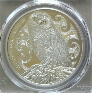 2017�N�j���[�W�[�����h - �V���o�[5�h�� �΂��t�N���E - �E�F�J�E �V���o�[ �v���[�t PCGS PF69 DCAM