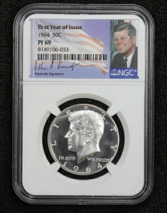 1964�N �v���[�t �P�l�f�B �n�[�t�_���[ NGC PF69 �\�ʃJ���I 5V7G