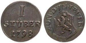 古いドイツの州 - イェヴェール、治世 1 年 Stuiver 1798 - シルバー フリーデリケ アウグステ
