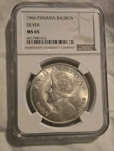 1966�N NGC MS65 �p�i�}�V���o�[ �A���E�o���{�A �o�X�R�E�k�j�F�X MS-65 �u���X�g�z���C�g