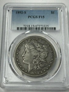 1892�N S ���[�K����� PCGS F15 �^�t�f�C�g ���[�K��/�i�C�X�p�e�B�[�i PCGS Pop 286