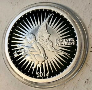 2014 シルバーバグコミュニティ アリアナ・ザ・フェアリー 1オンス .999 シルバープルーフラウンド