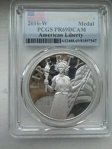 2016�N -W �V���o�[ �A�����J���C�[�O�� MS-69 DCAM PCGS (�t�@�[�X�g�X�g���C�N) 10�y�j�[�o�b�O����??