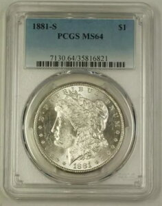 1881-S �č������K����� 1�h���d�� PCGS MS-64 (�ǍD) (C) 12