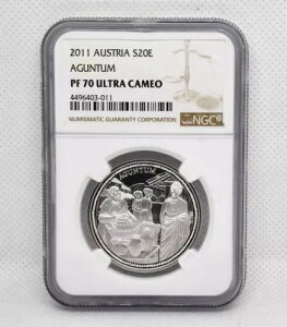 2011 �I�[�X�g���A 20 ���[�����a�� Osterreich Aguntum TOP POP 3 NGC PF70 �V���o�[ �R�C��
