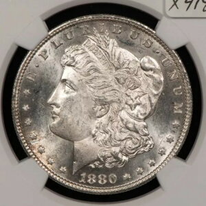 1880-S 0/9 $1 ���[�K�� �V���o�[ �_���[ - �z�b�g 50 VAM-11 �I�[�o�[�f�C�g - NGC MS 63 - X4189