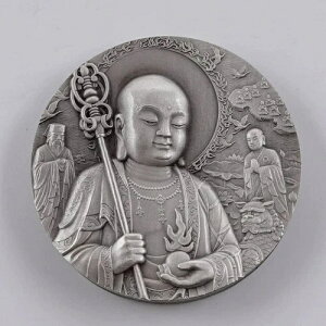 中国 2016 瀋陽ミント 仏教九華山 銀メダル 80g 45mm