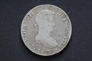 メキシコ - スペイン植民地 1820 Mo JJ 8 レアル銀貨 (重量: 26.79 g) C75