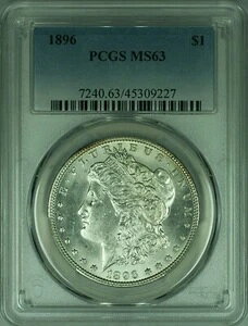 1896�N �����K����� 1�h�� PCGS MS-63 �Z�~�v���[�t���C�N (40)