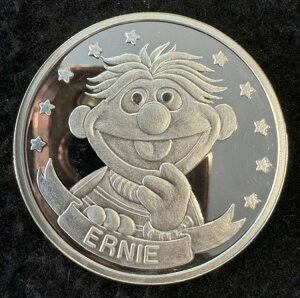 1988年 セサミストリート20周年記念 アーニー 1オンス .999 シルバーコイン