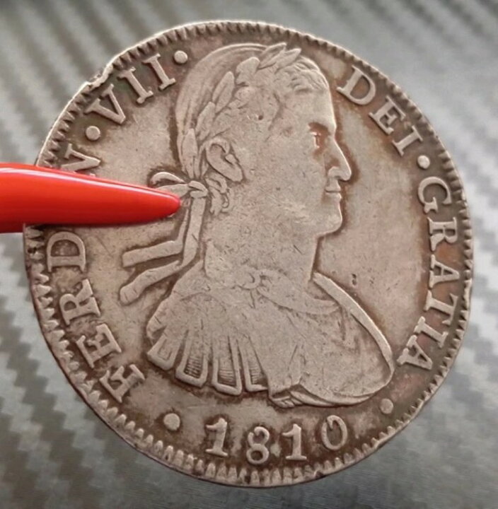 楽天市場】メキシコ フェルナンド7世 1810年 フェルナンド銀貨 植民地 