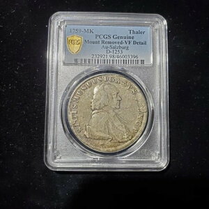 1759 オーストリア-ザルツブルク シルバー ターラー PCGS VF ディテール MJB396