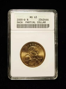 2000-D $1 �T�J�K�E�B�A���� - ANACS MS63 �����J���[�~���g�G���[