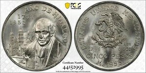 LVR Vo[ UNC 5y\RC 1953N KM#468 HIDALGO PCGS O[fBO MS65