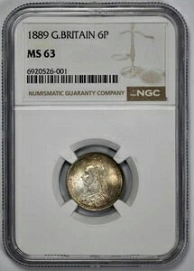 1889N CMX  6yX VbNXyX NGC MS 63