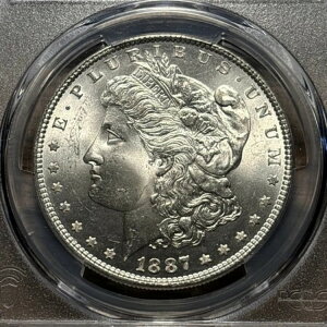 �i1�j�S�[�W���X�ȃu���X�g�z���C�g1887-P�����K���V���o�[�_���[PCGS MS65