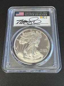 2001-W �V���o�[�C�[�O�� PCGS PR70 DCAM �g�[�}�X�E�N���[�u�����h �T�C������ �}�O�i���E�I�v�X