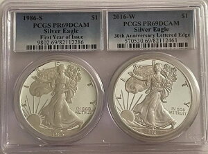 1986-S�����2016-W�A�����J���V���o�[�C�[�O���v���[�t30���N�L�O�Z�b�g PCGS PR69