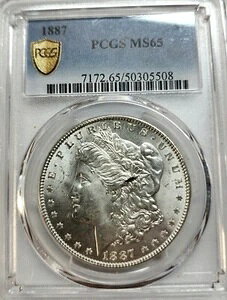 `CX 1887 K Vo[ _[ $1 PCGS MS65 GS nCO[h ̂!!!