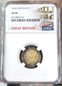 1864N CMX  6yX BNgA Owbh NGC AU 58 