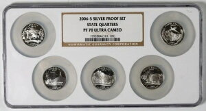 2006-S �V���o�[ �v���[�t 5���Z�b�g NGC PF70 �E���g���J���I 1C 5C 10C 50C $1