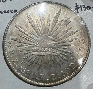 1890 8 Reales Zs ���L�V�R �T�J�e�J�X �~���g �I�`�� ���A�� �V���o�[ �R�C�� AU ���