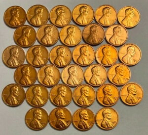 1972年、造幣局セットとプルーフセットから直接取り出された166枚のコイン、リストを参照